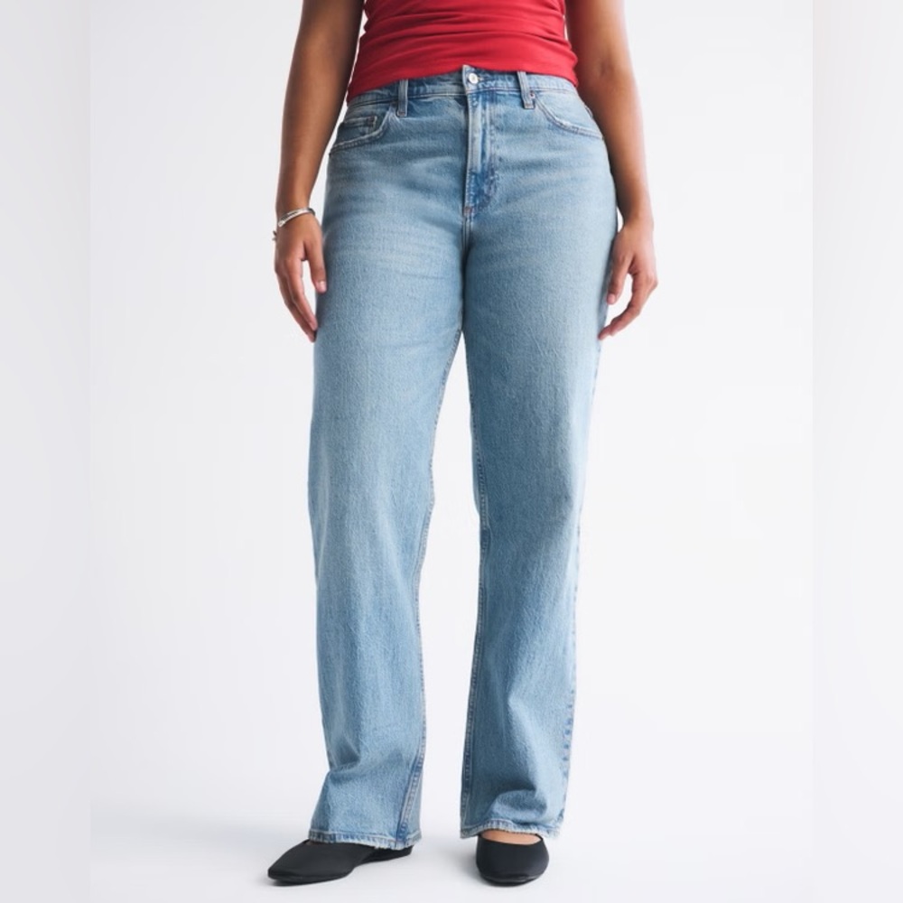 EUC Abercrombie & Fitch Curve Love Low Rise Baggy Jean | Sz 30 short | medium